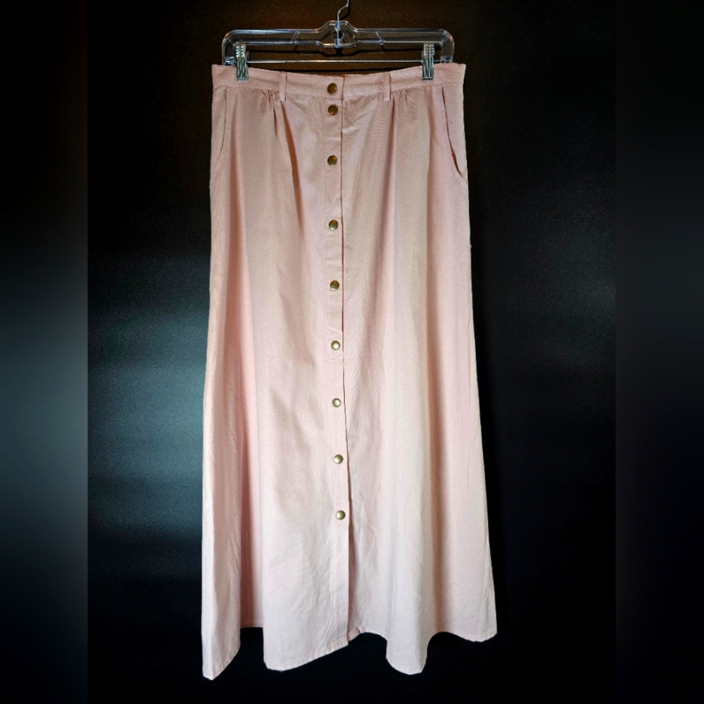 Elegant Pink Maxi Skirt